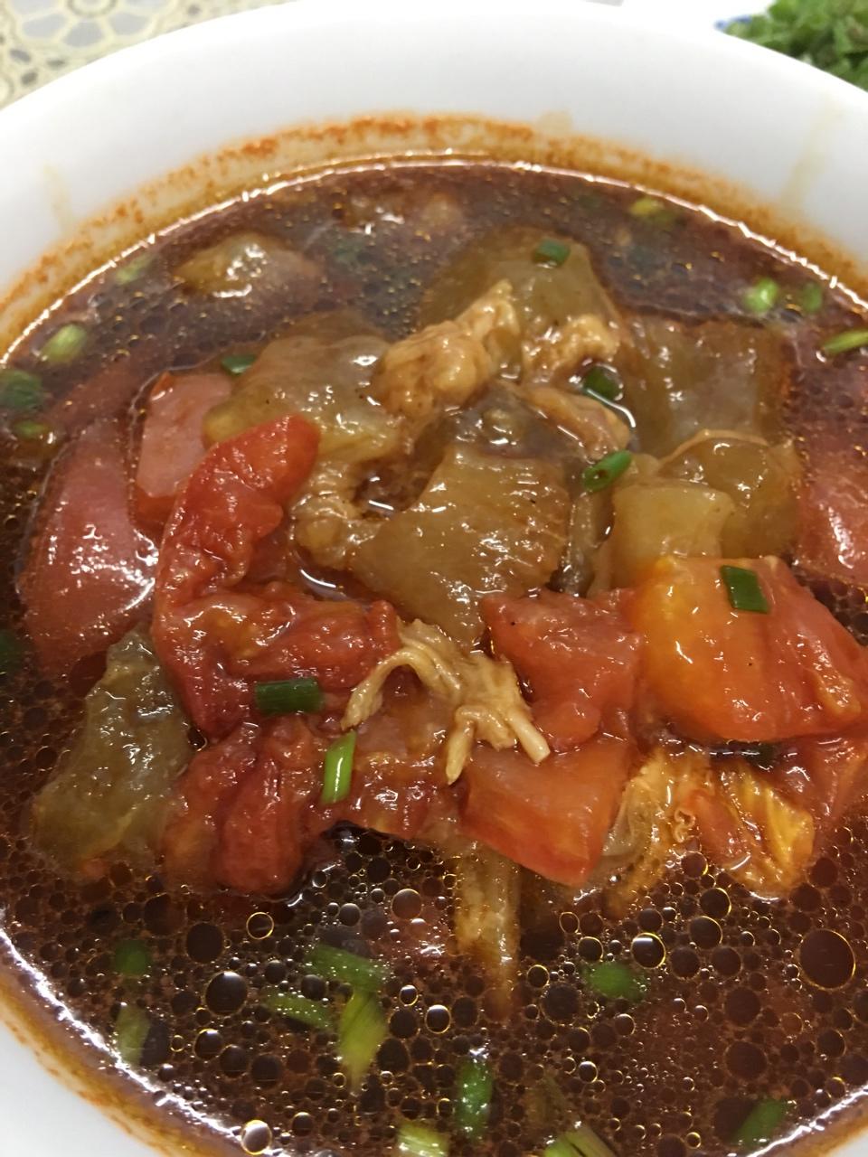 蕃茄炖牛筋（快速法）
