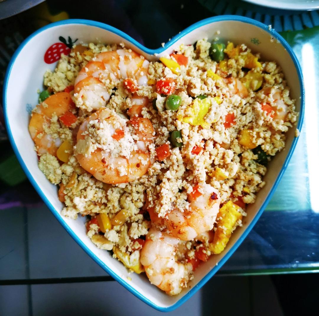 低脂高蛋白无米豆腐炒饭