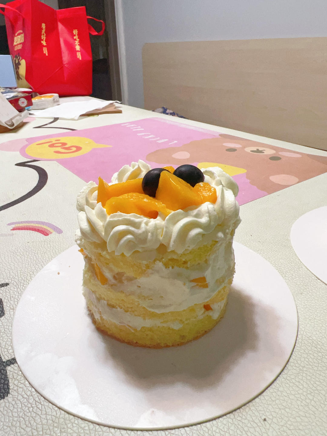 芒果裸蛋糕（六寸戚风）