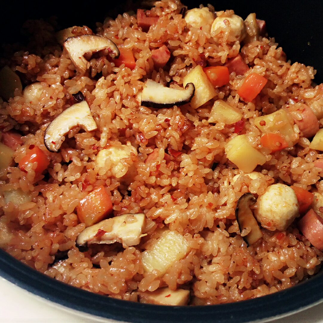 香肠土豆焖饭【一人也要吃好版】