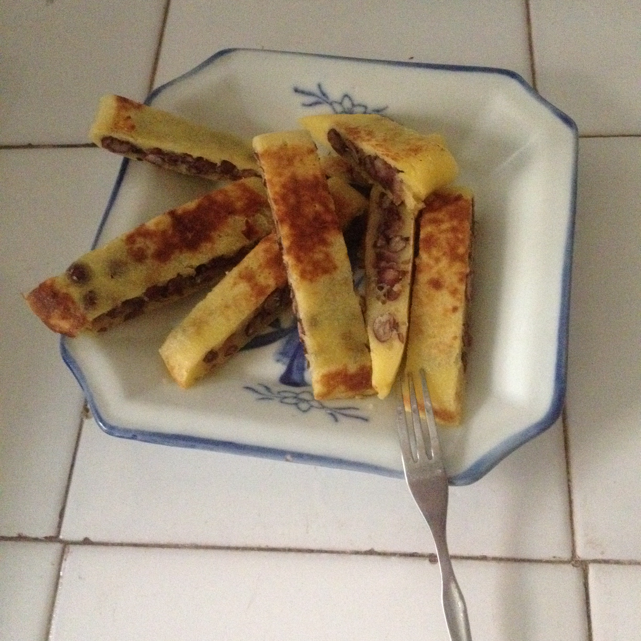 平底锅版蜜红豆饼