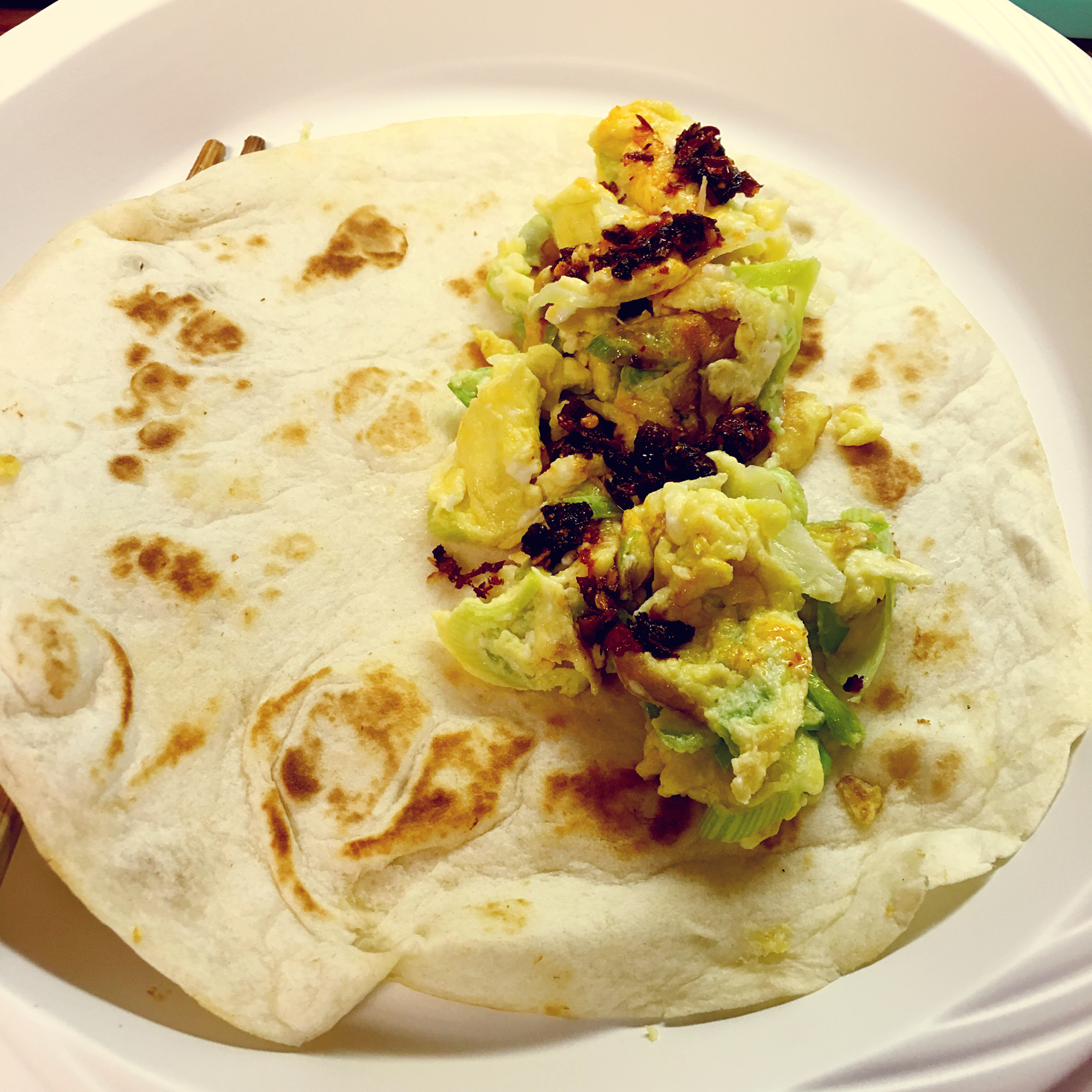 马小芸做的葱花跑蛋