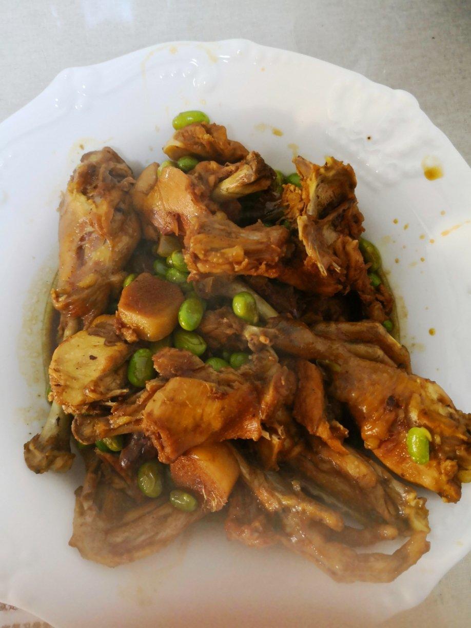 毛豆烧鸡