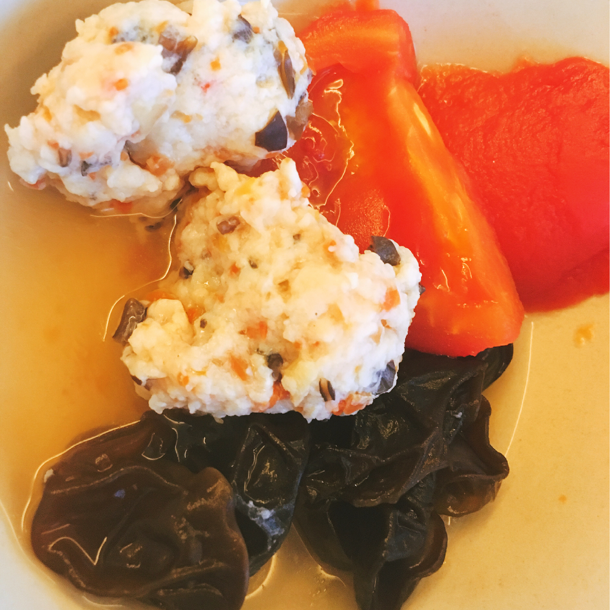 杜坎鸡胸肉丸(番茄鸡蛋汤底)