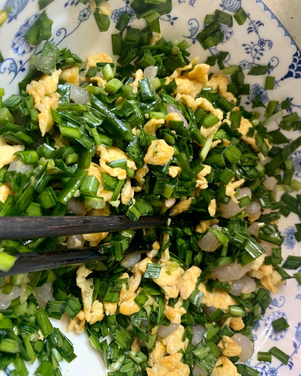 韭菜鸡蛋饼（手抓饼皮）