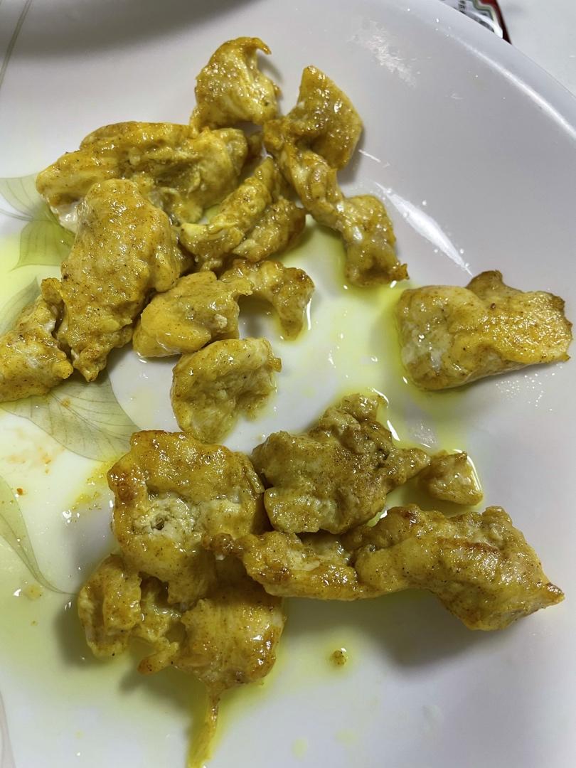 香煎咖喱鸡里脊