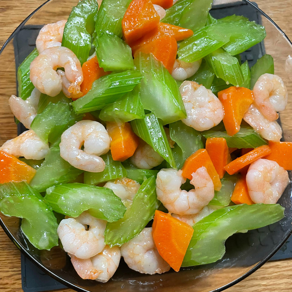 ㊙️巨好吃的西芹炒虾仁，减肥减脂必学菜谱，狂瘦脂必学菜谱，狂瘦！