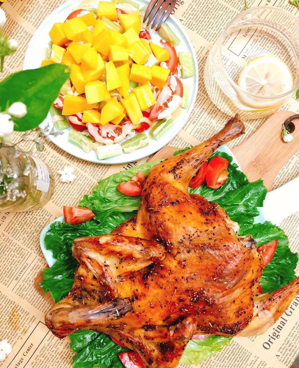 田螺姑娘超级简单不用腌制脆皮烤鸡