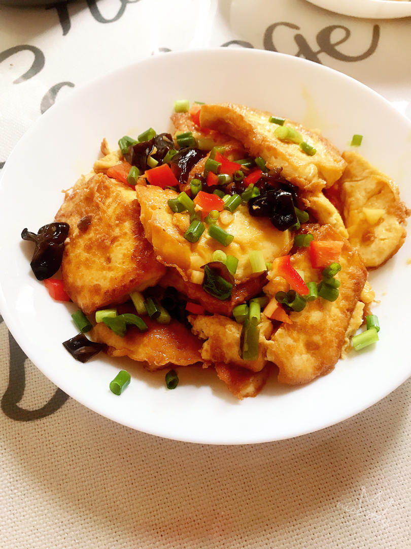 焖煎豆腐