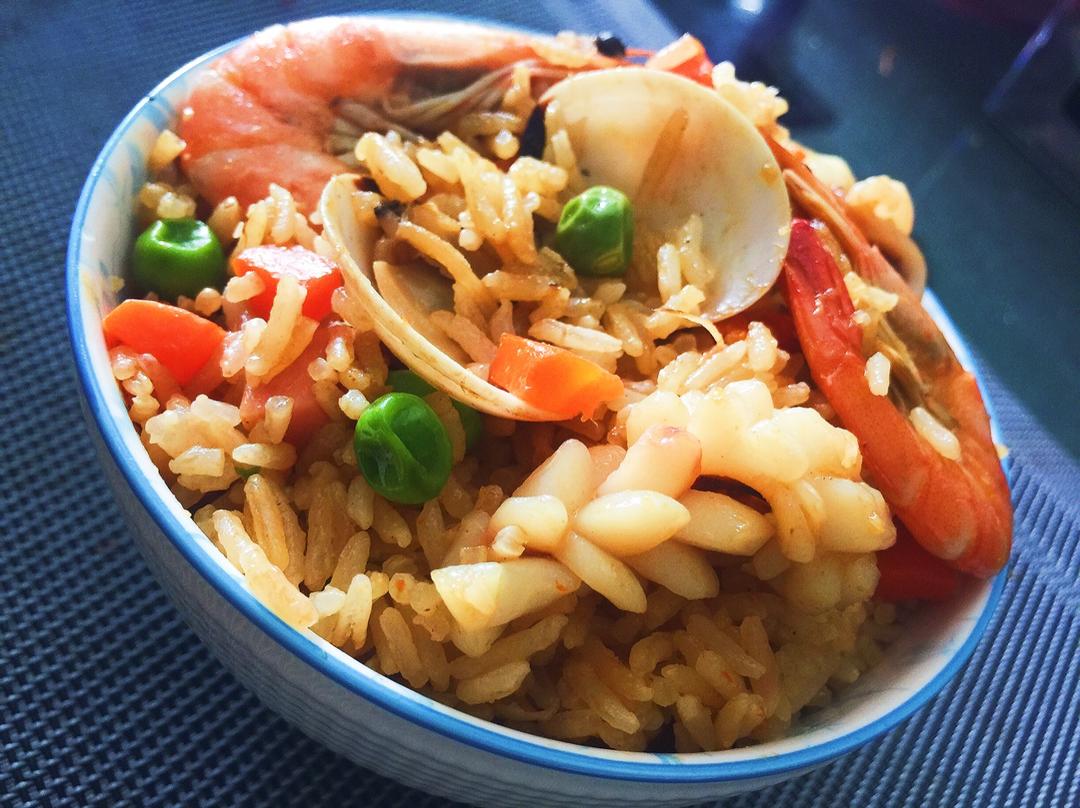 咖喱小海鲜饭