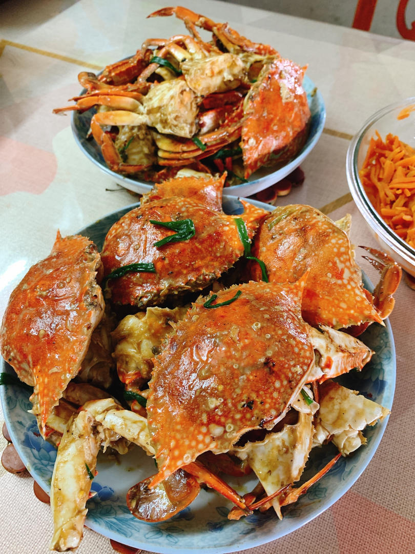 姜葱炒梭子蟹