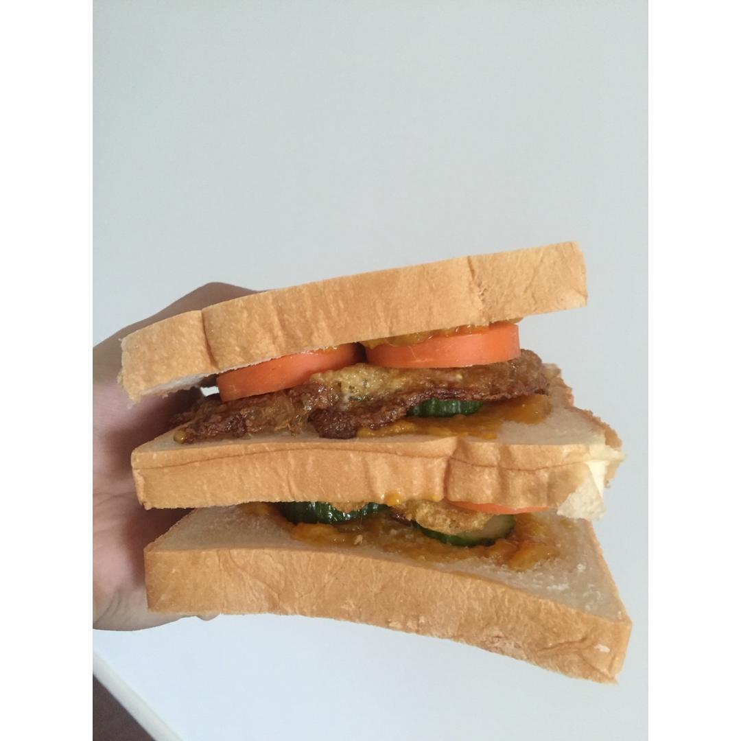 火腿芝士蛋三文治