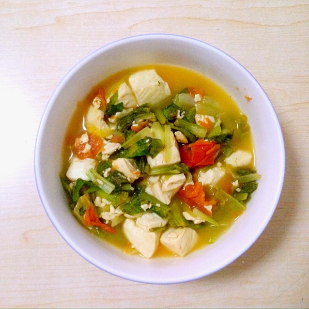 小白菜炖豆腐