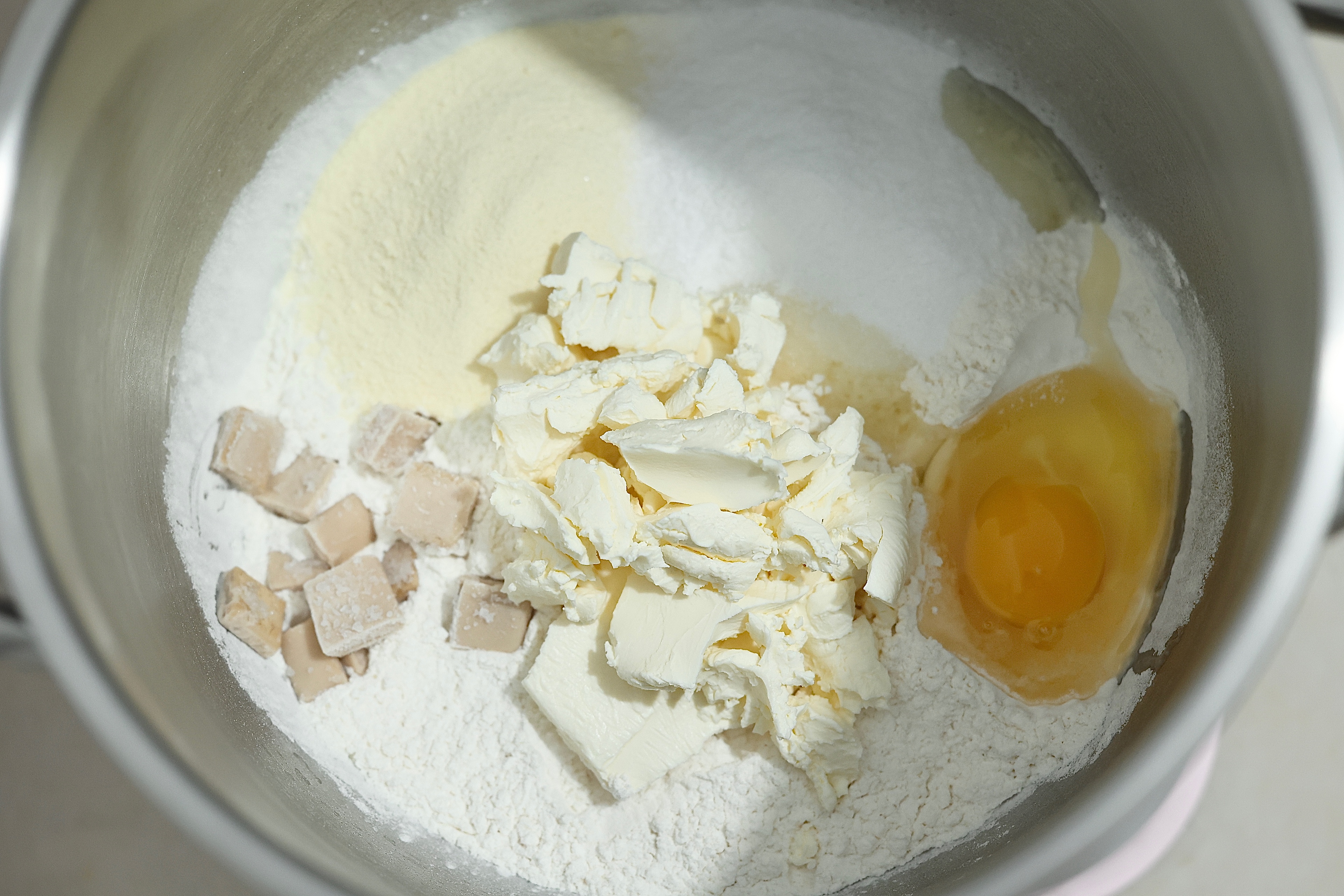 海盐乳酪小吐司（冷藏发酵）250克水立方的做法 步骤1