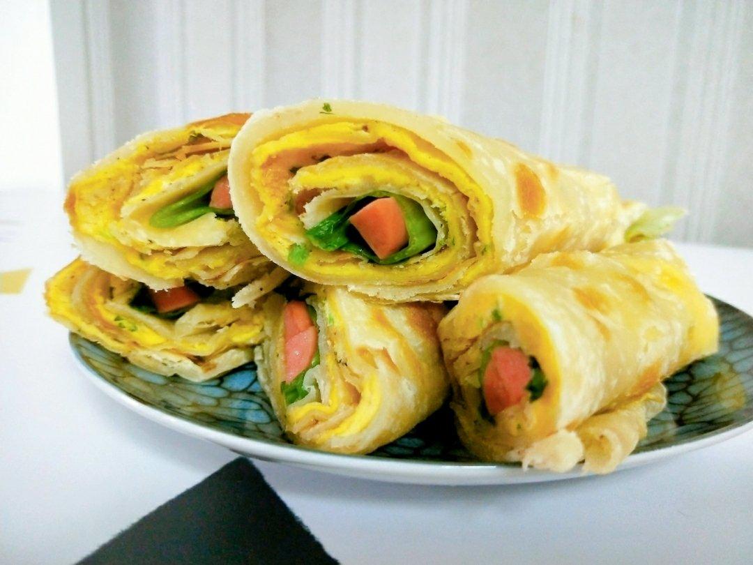 鼓大泡的鸡蛋灌饼