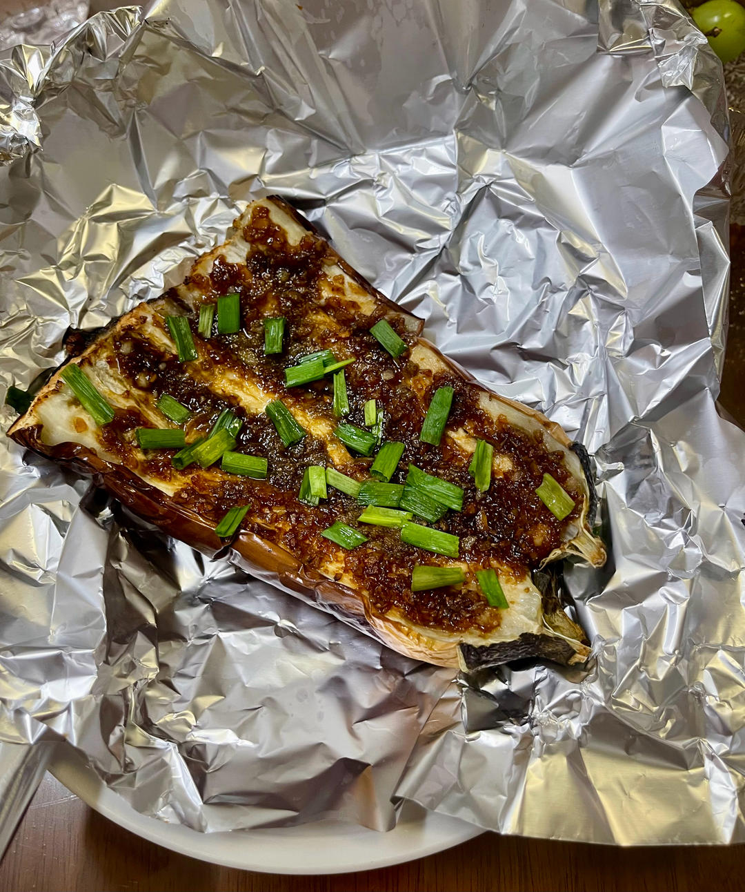 🔥蒜蓉烤茄子🍆｛空气炸锅食谱｝