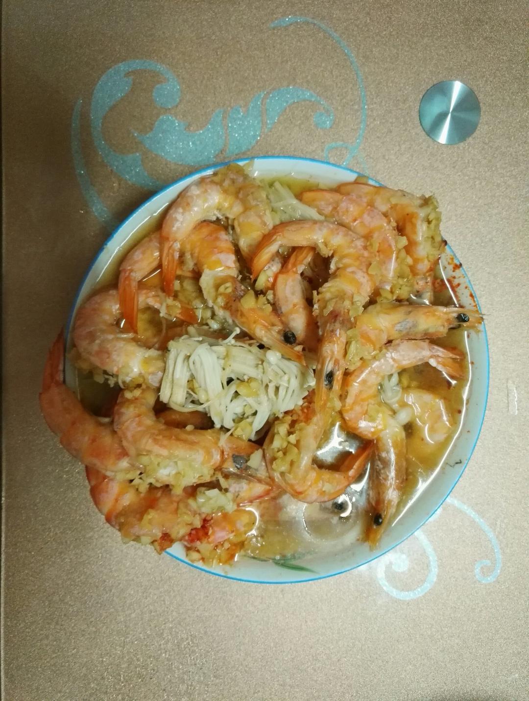 蒜蓉蒸虾