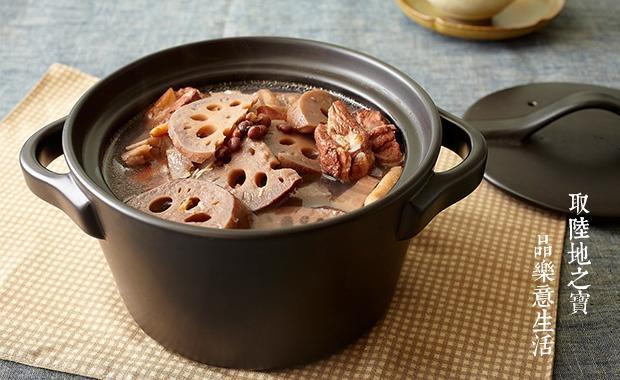 莲藕葛根赤小豆元贝煲排骨