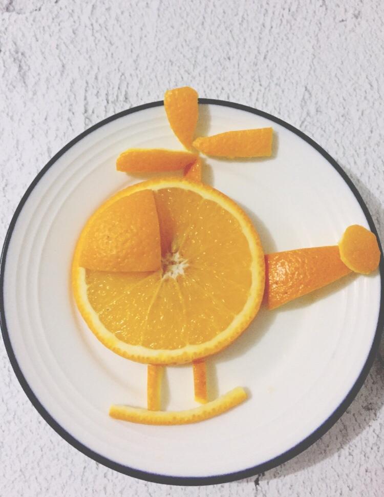 橙子水果拼盘—直升机