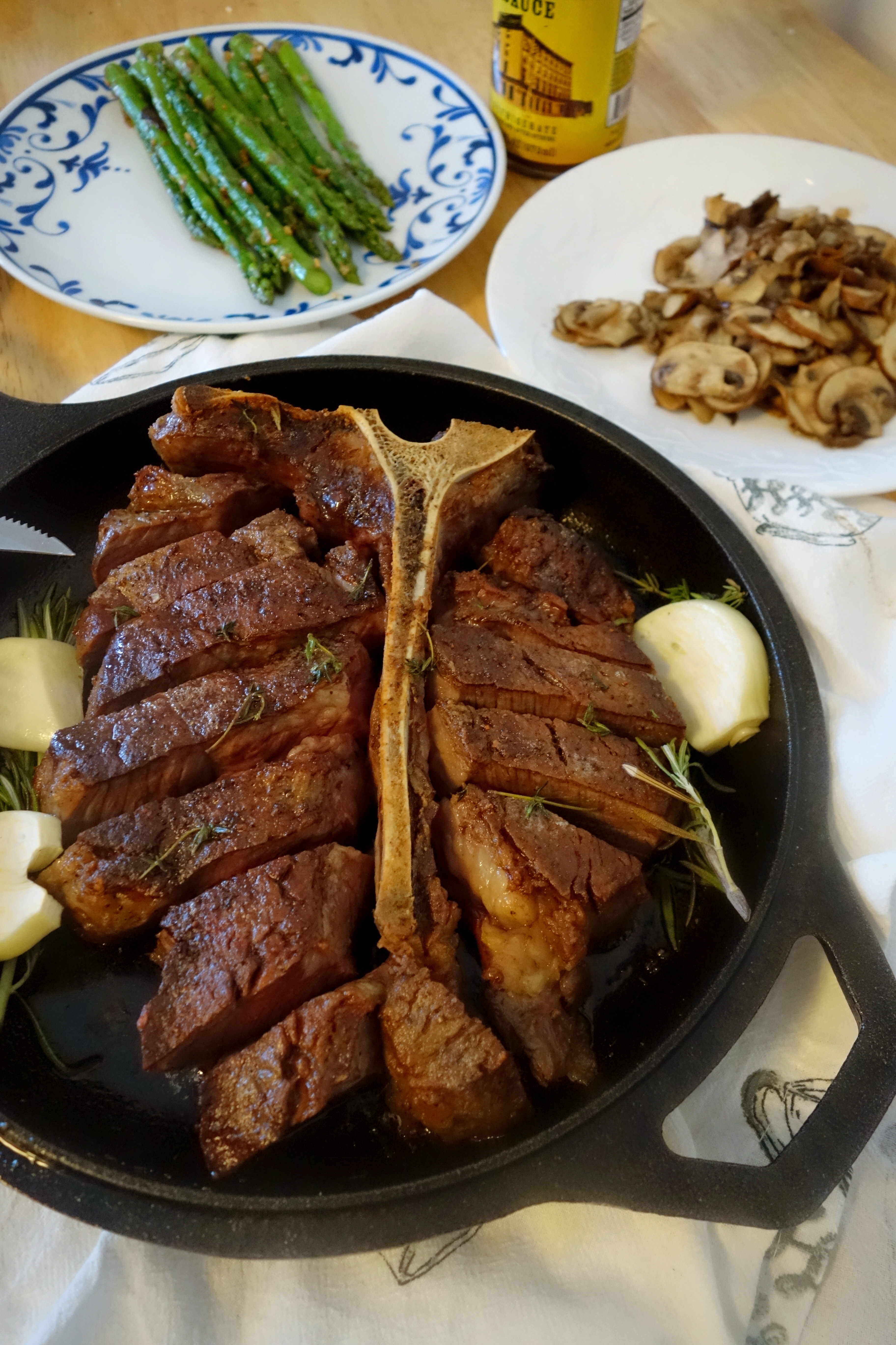 美式牛排馆风格，超厚牛排porterhouse steak的做法
