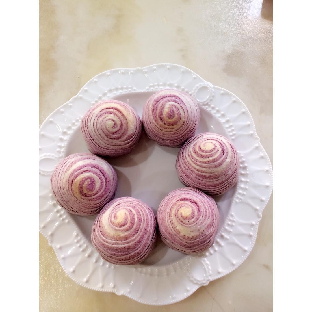 蛋黄酥~紫薯、抹茶、原味~花好月圆，中秋快乐~内附一次做六色蛋黄酥方法~