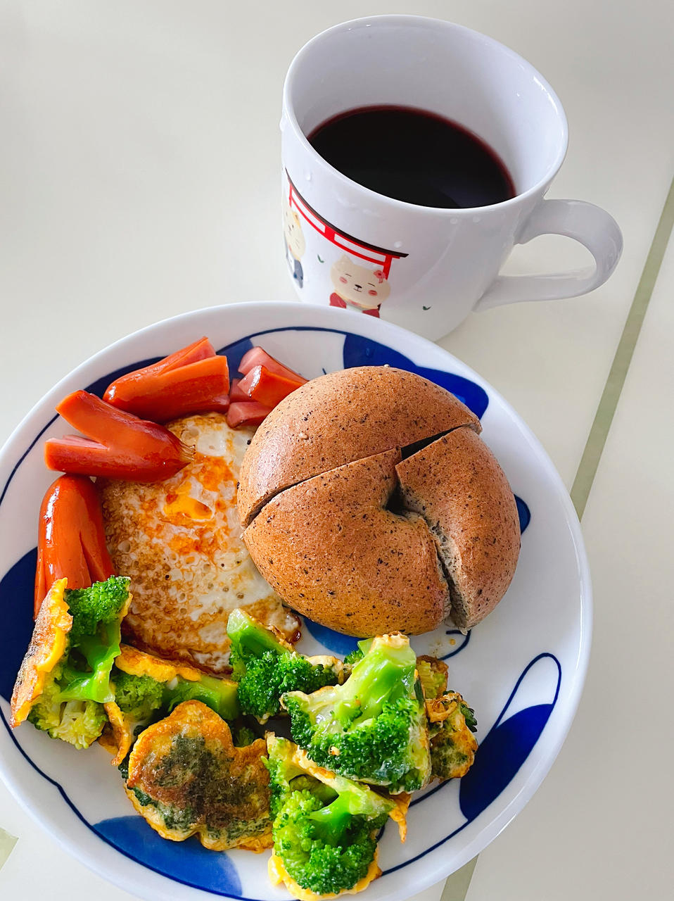 双倍黑芝麻奶酥贝果🥯一起吃养生贝果吧