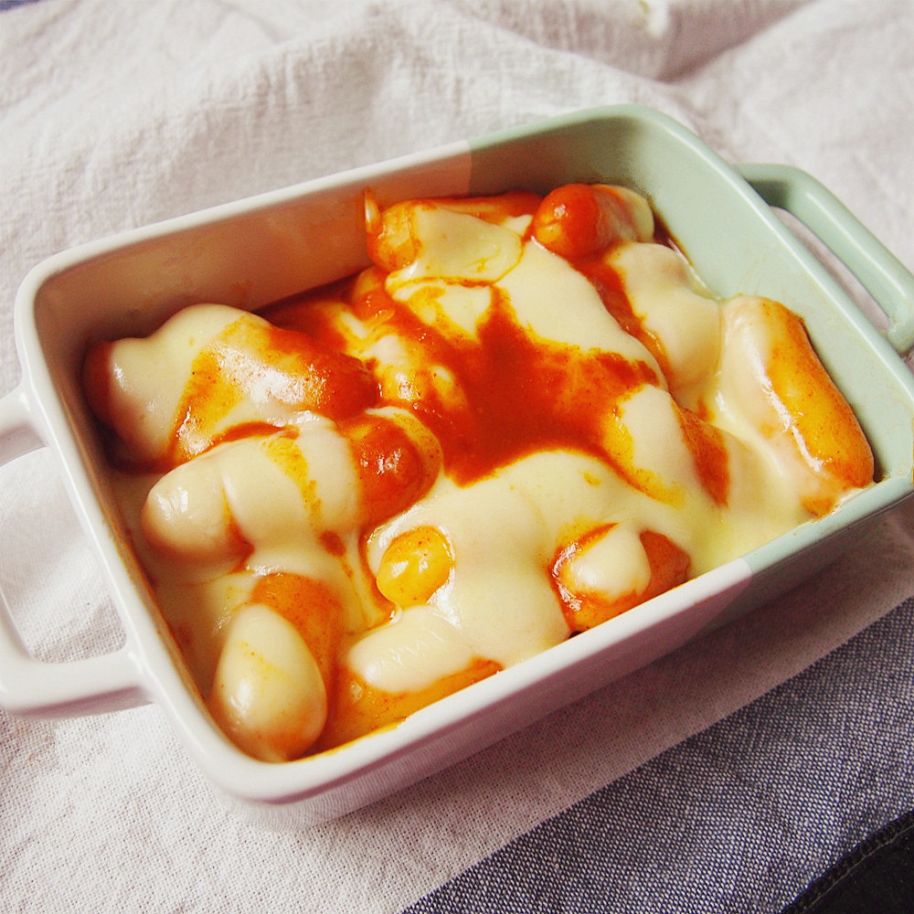 茶熙熙tea做的芝士焗辣炒芝心年糕