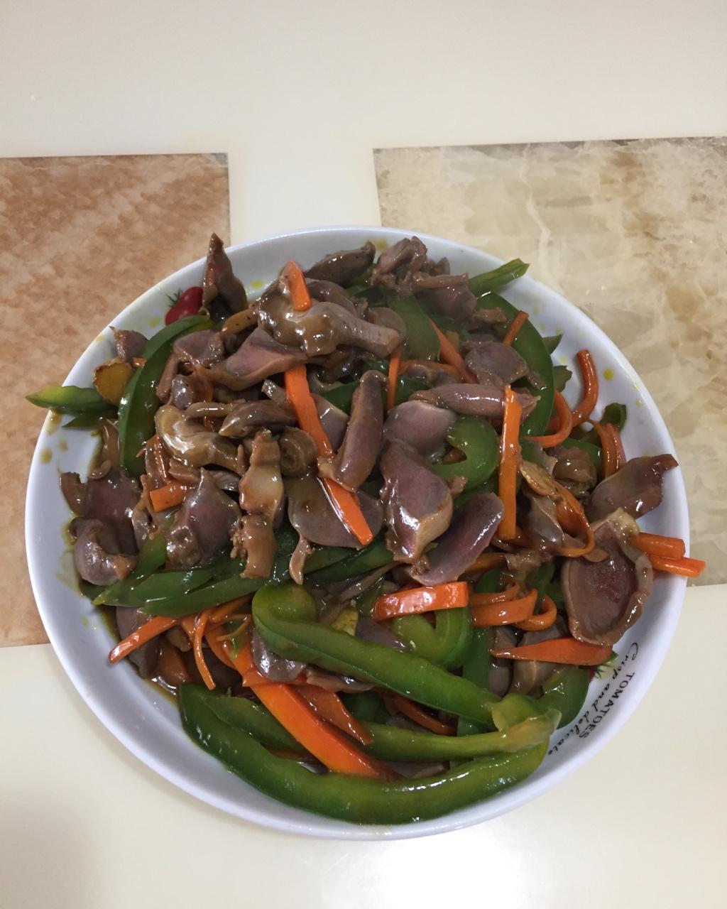 爆炒鸭胗