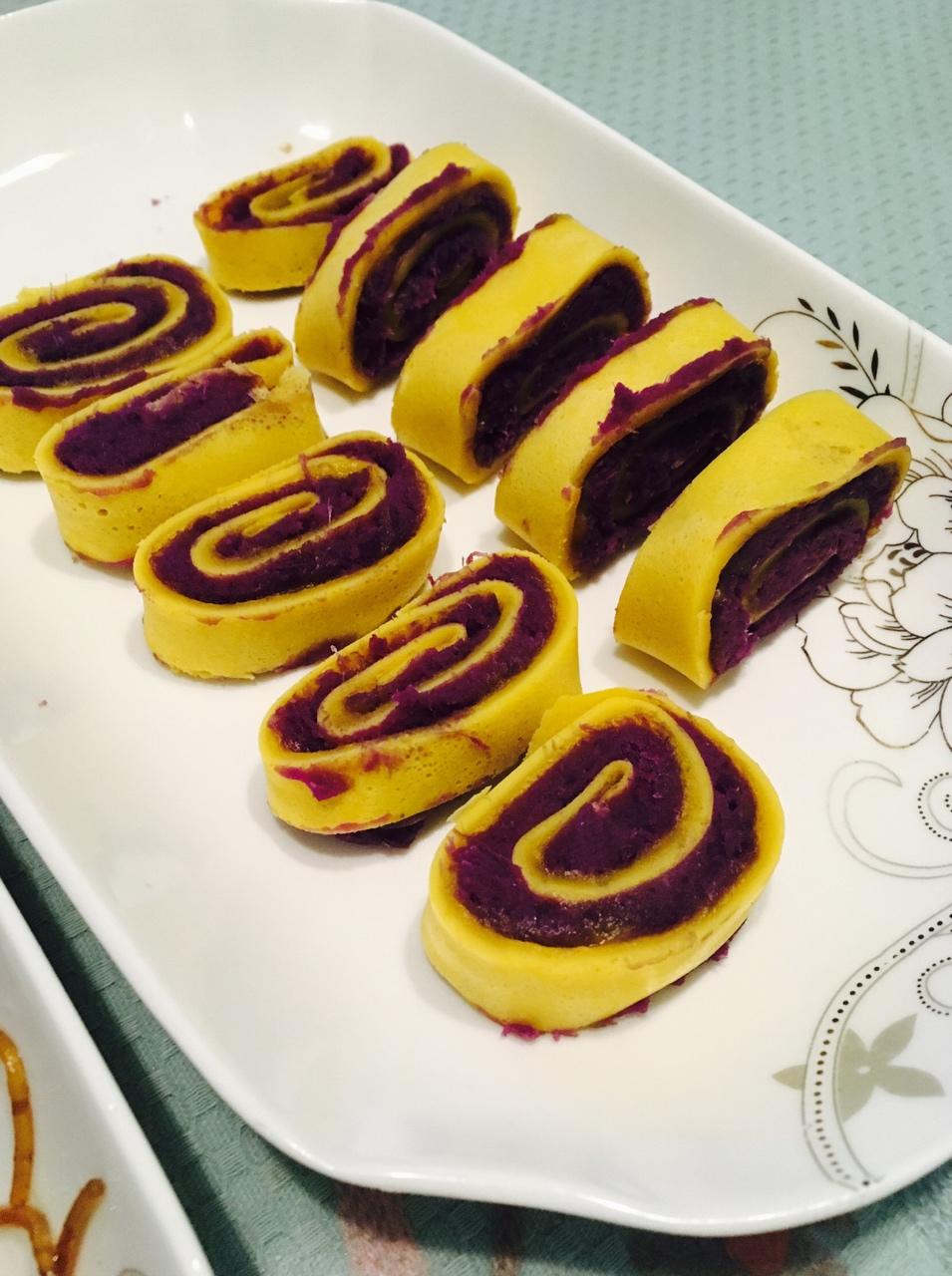 紫薯蛋卷