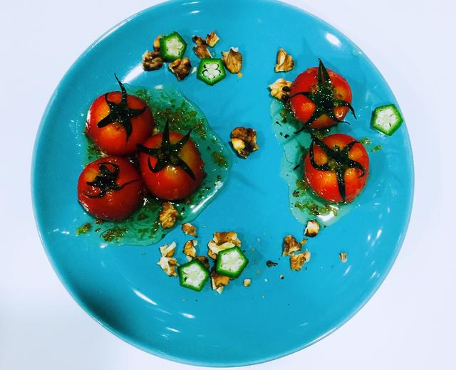 脆菇番茄核桃沙拉的做法