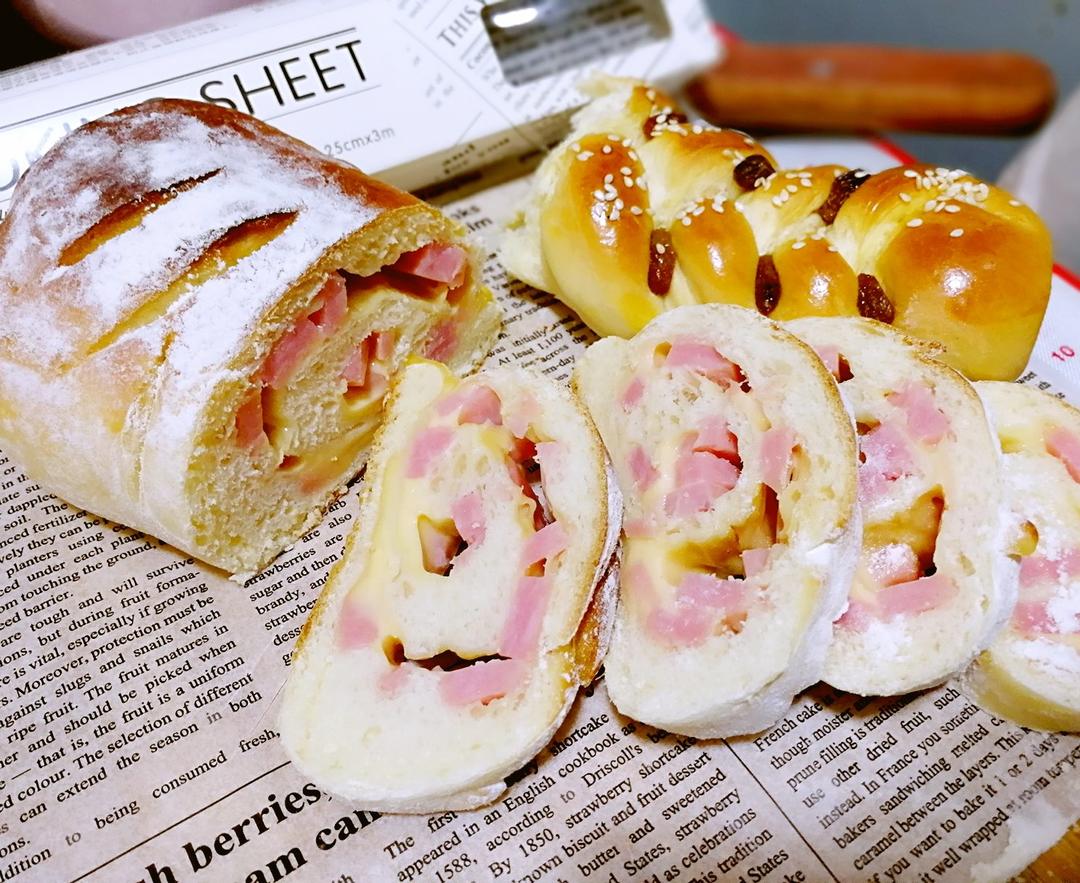 香肠（培根）芝士面包-老面版