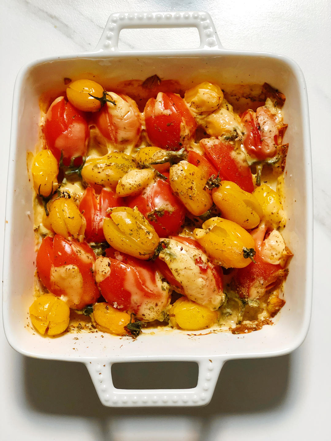 酸溜溜开胃的奶酪烤小番茄