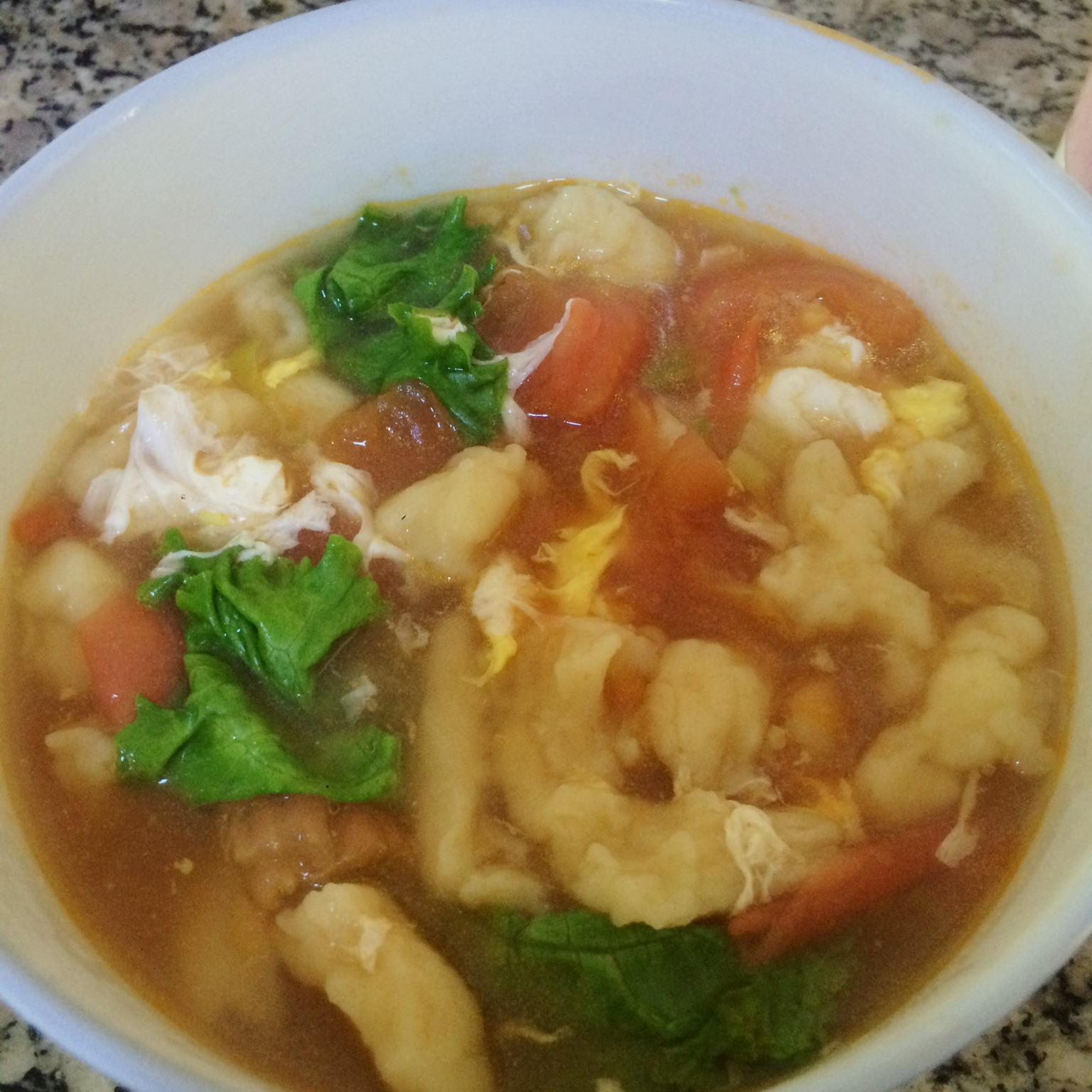 西红柿鸡蛋疙瘩汤