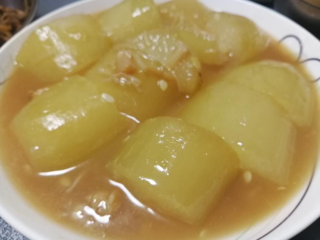 懒人家常菜—瑶柱（干贝）扒节瓜脯