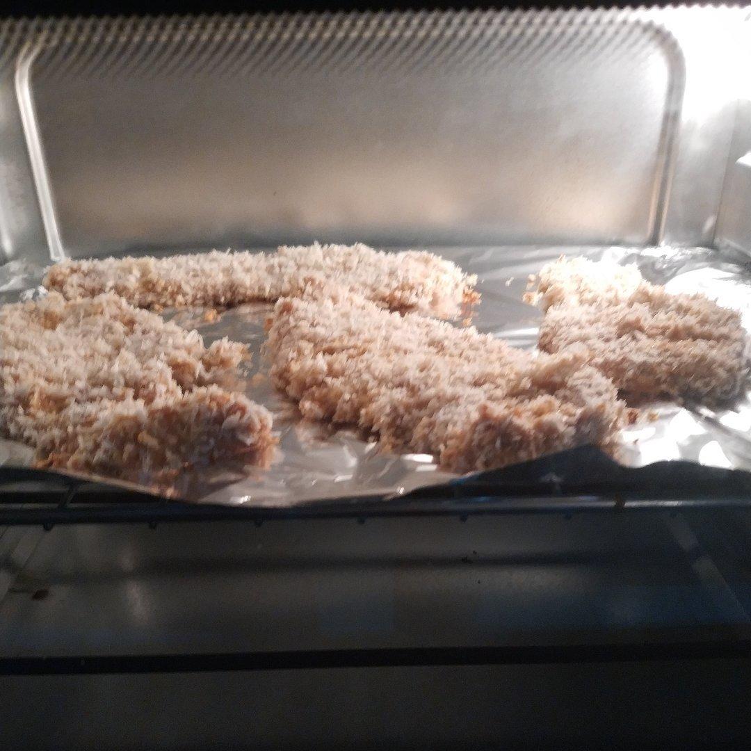 无油烤鸡排（面包糠鸡胸肉）