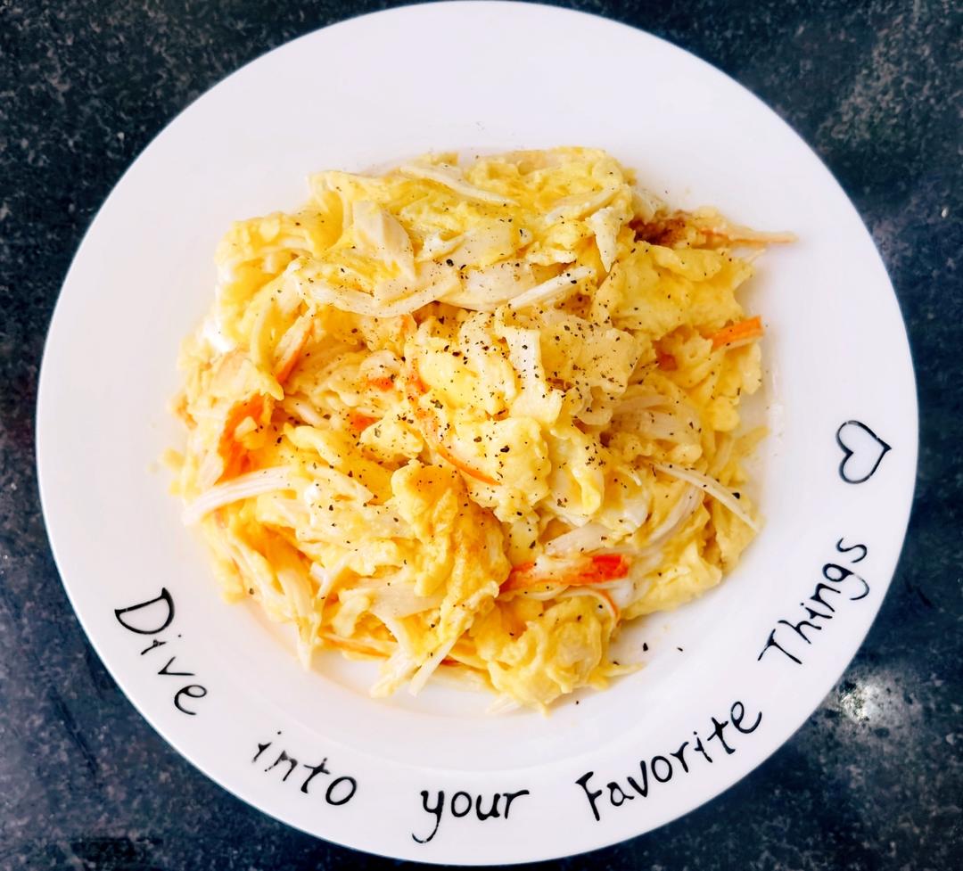 蟹柳滑蛋！鲜嫩到爆！