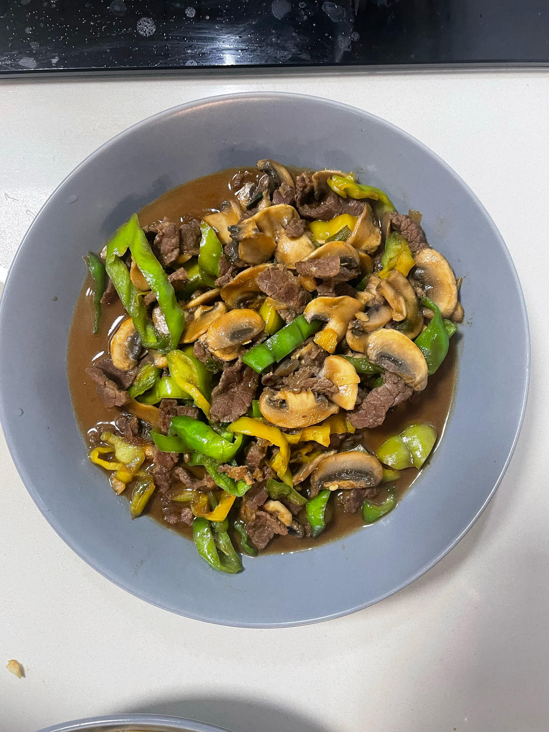 蒜香口菇牛肉粒