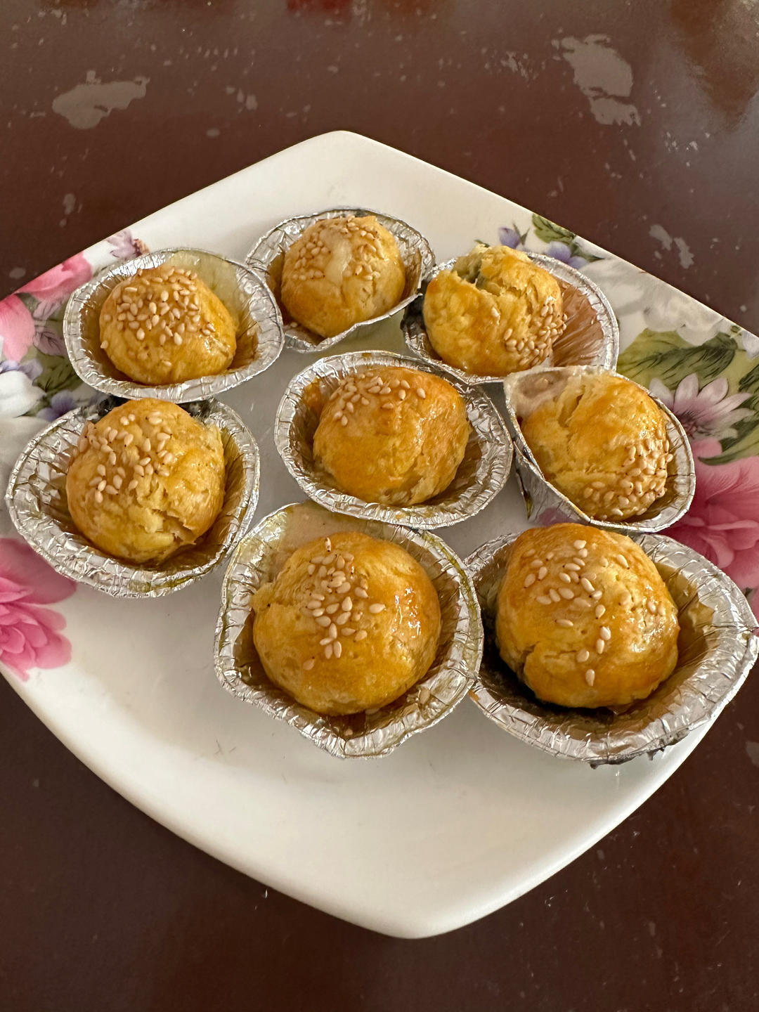 酥皮汤圆（蛋挞皮汤圆的完美结合）空气炸锅美食