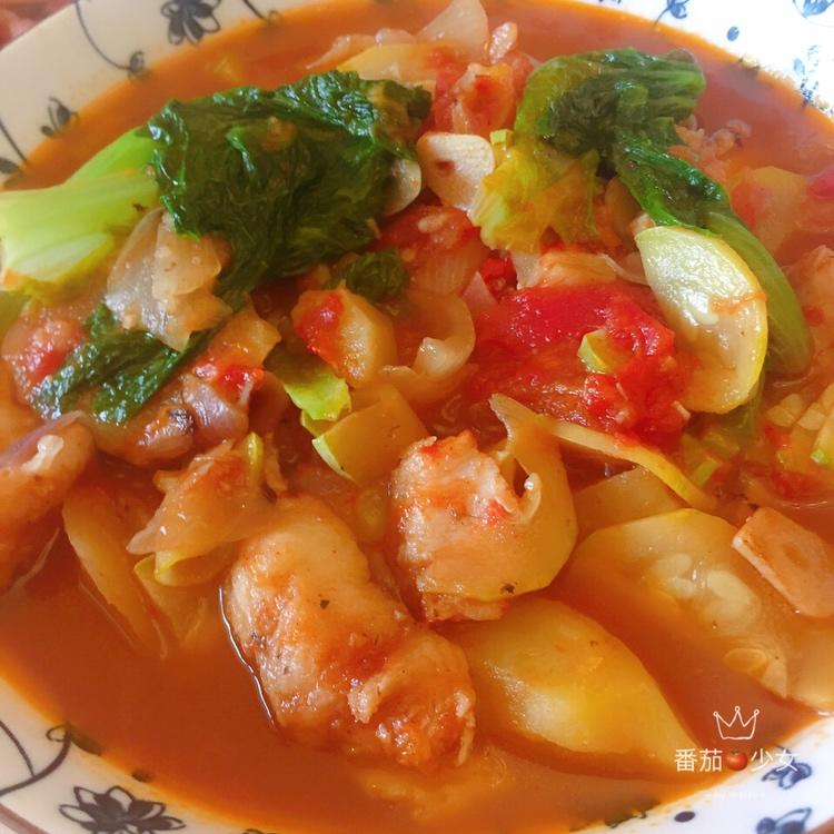 鲜出口水的减脂餐🍅番茄龙利鱼30分钟的做法