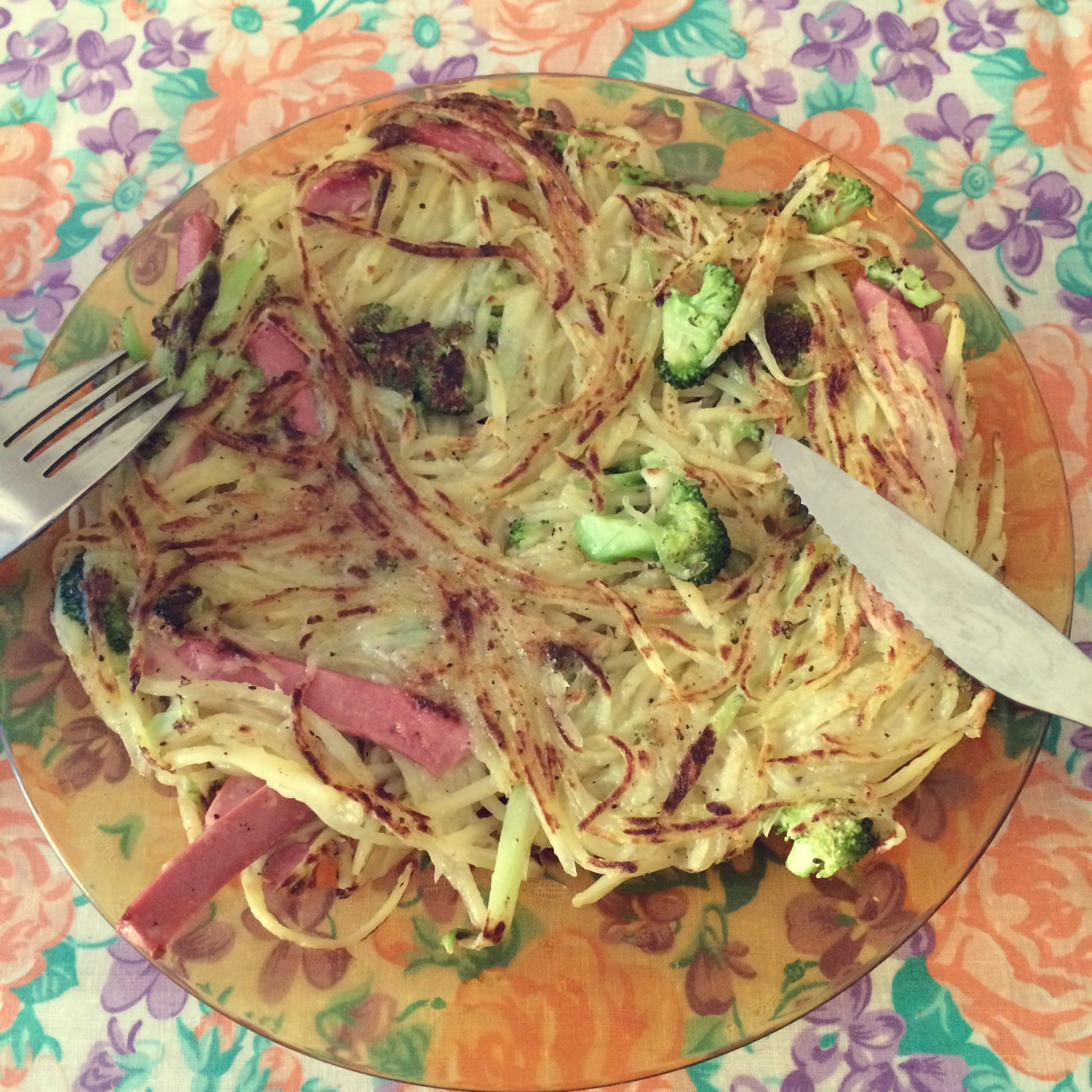 香煎土豆丝鸡蛋饼