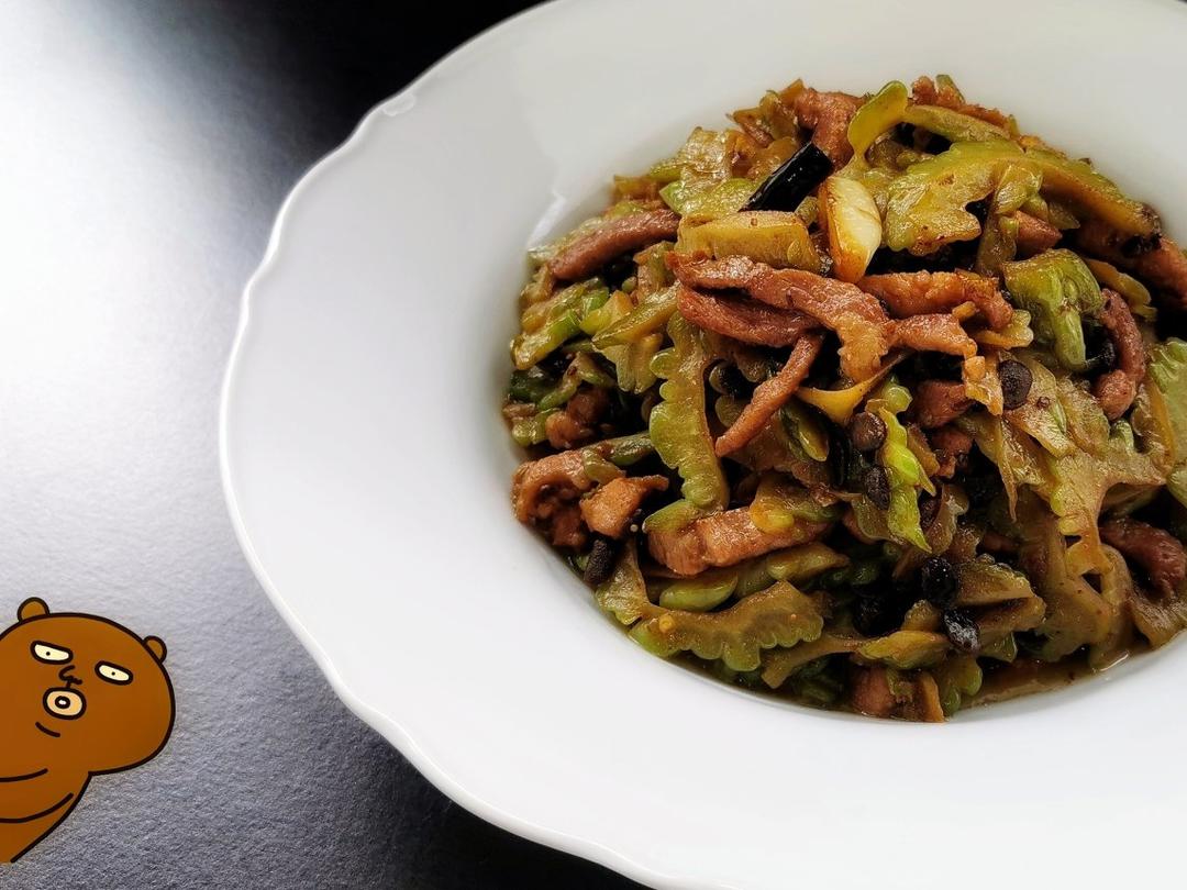 豆豉苦瓜炒肉丝