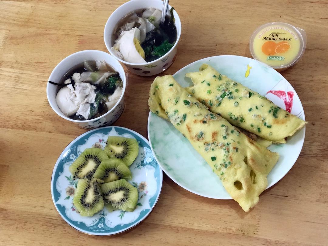 小羽私厨之肉松饼早餐