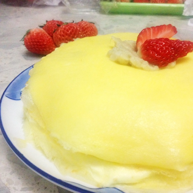 千层蛋糕（面糊不结块搅拌法+抹茶粉无颗粒）