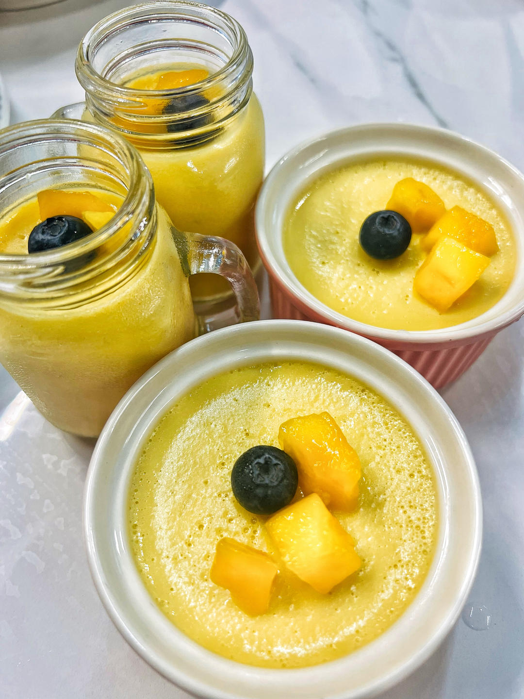 免烤箱❗🥭芒果奶冻布丁～搅一搅就能做～