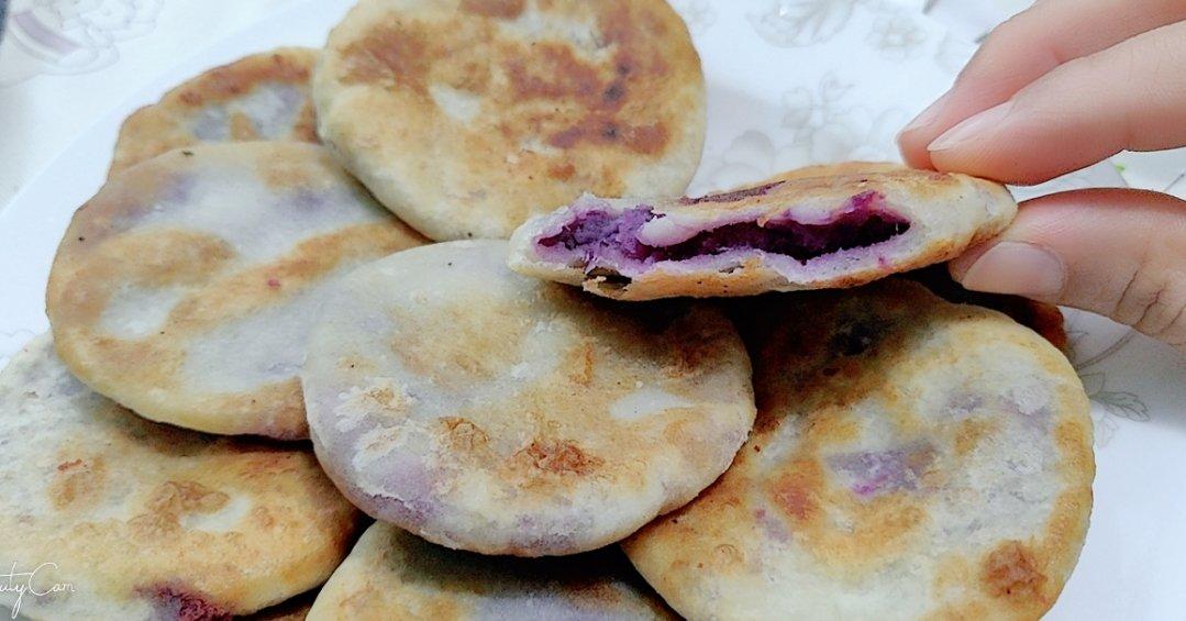 烫面紫薯饼