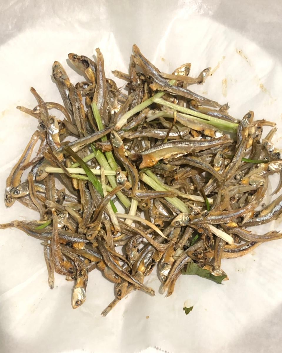减肥食谱～麻辣小鱼干(无油烤箱版)