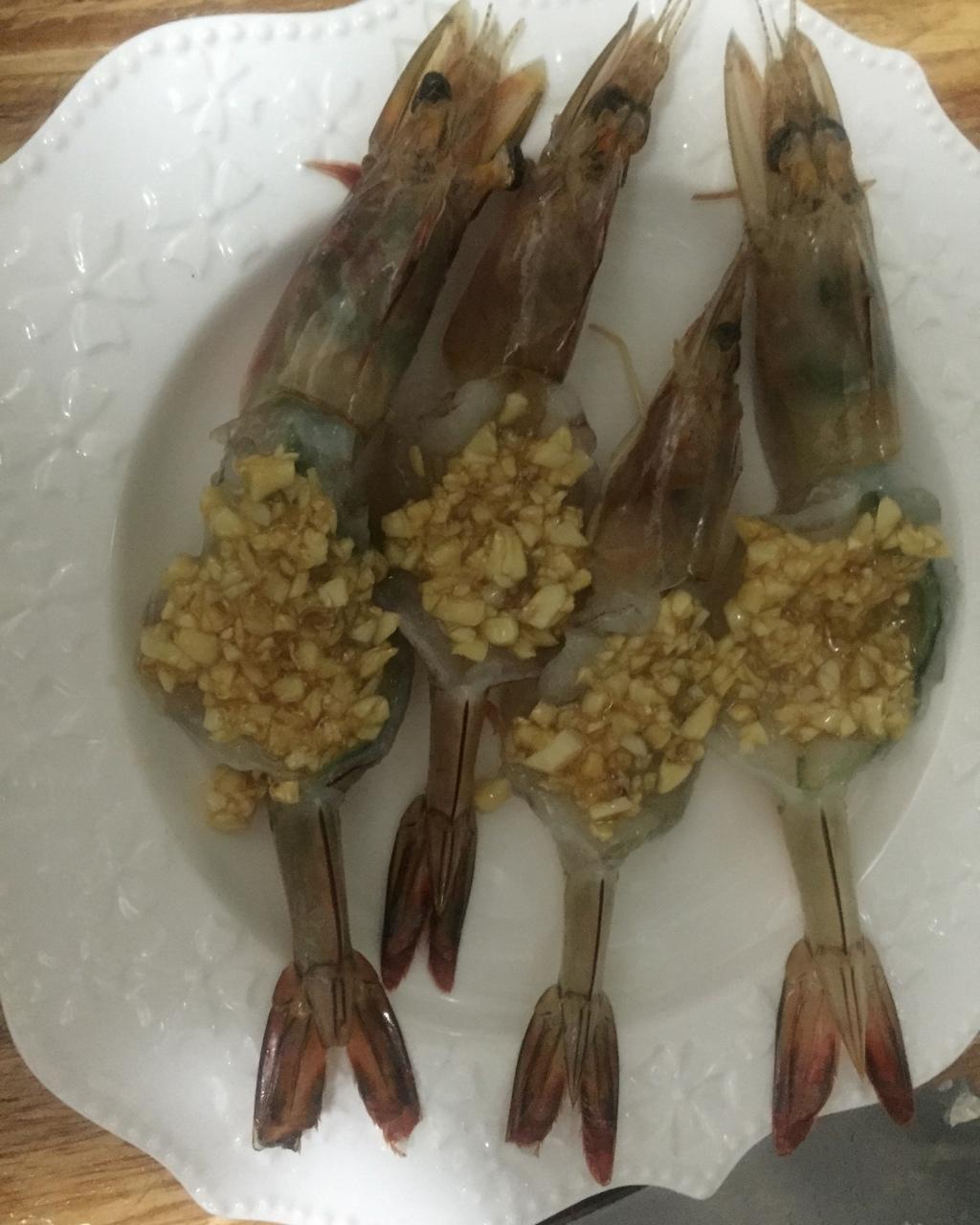 粉丝白菜蒸大虾