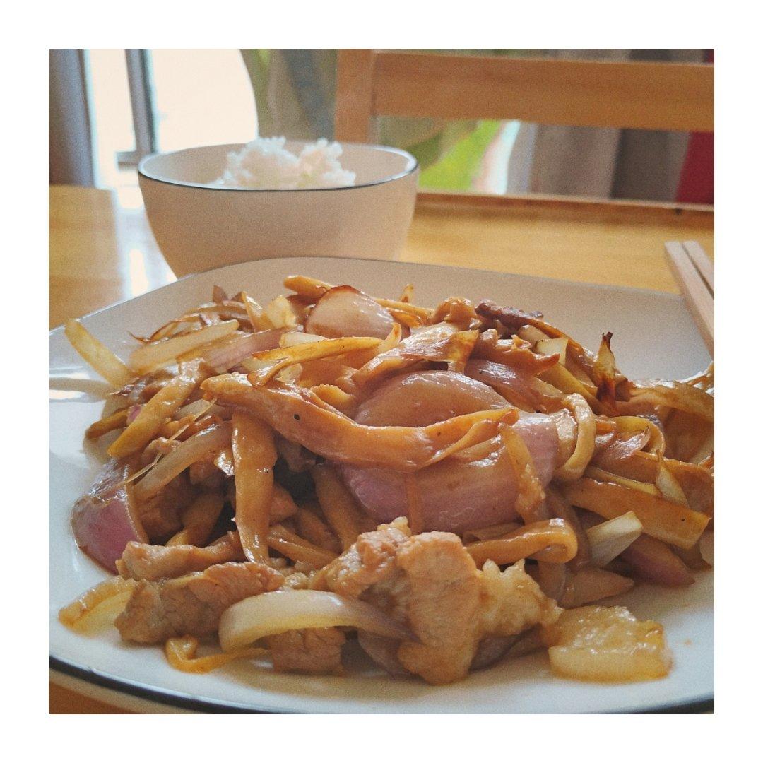 洋葱遇到杏鲍菇