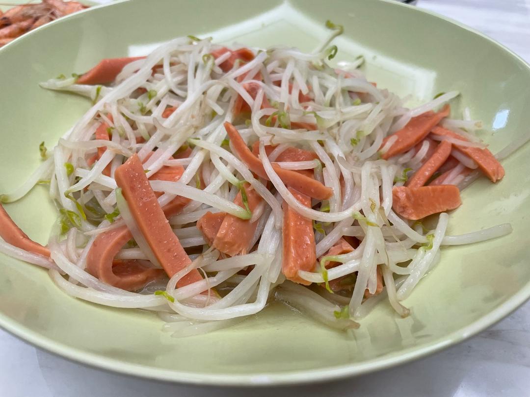 豆芽炒香肠