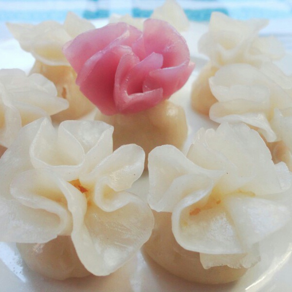 翡翠飞做的水晶白菜蒸饺